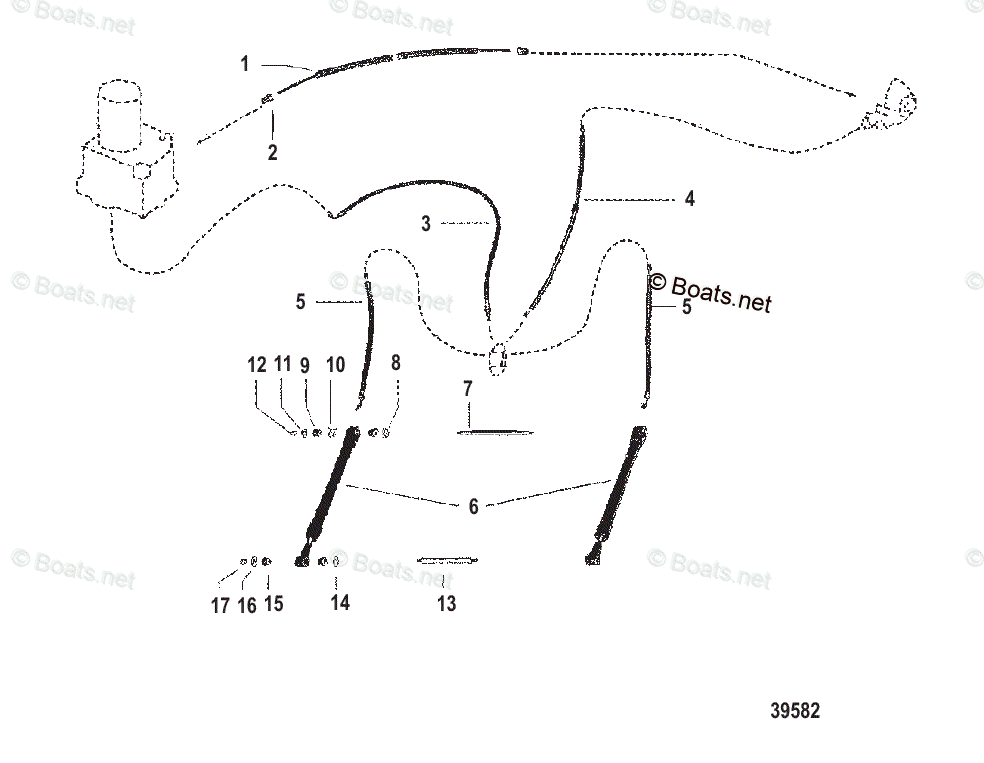 Mercruiser Sterndrive Outdrives OEM Parts Diagram for TRIM