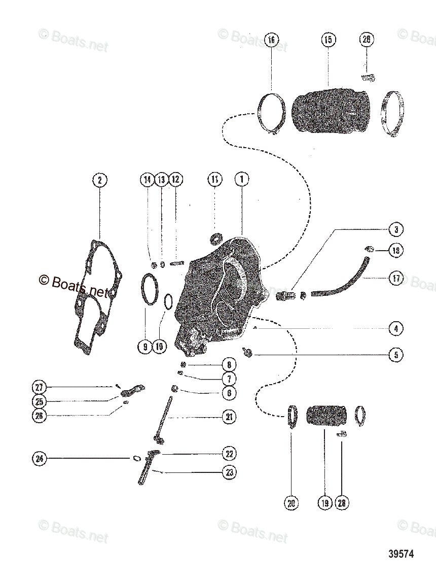 Mercruiser Sterndrive Outdrives OEM Parts Diagram for BELL HOUSING
