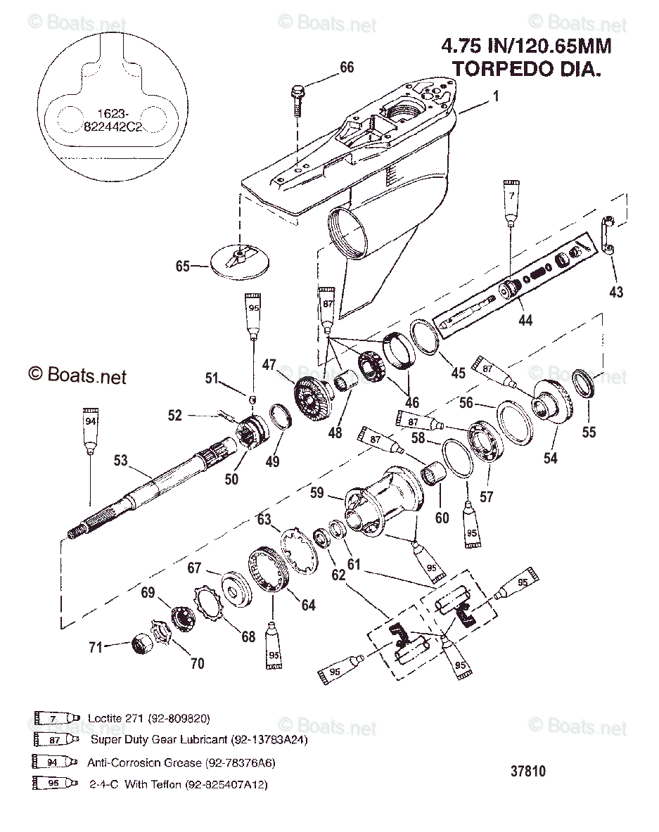 Mercury Outboard 225HP OEM Parts Diagram For G/HSG, PROP-STD-0G437999 ...