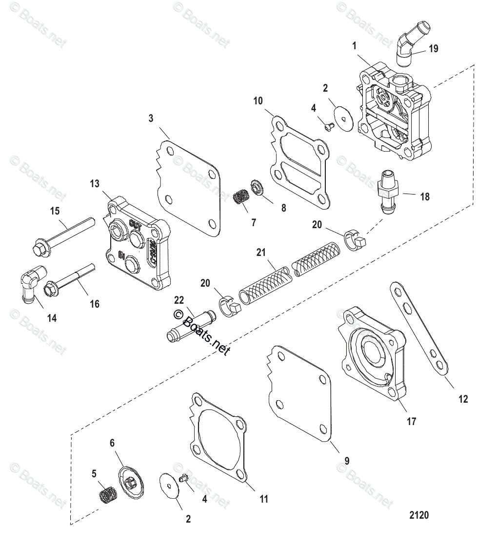 Mercury Outboard 150HP OEM Parts Diagram for FUEL PUMP | Boats.net