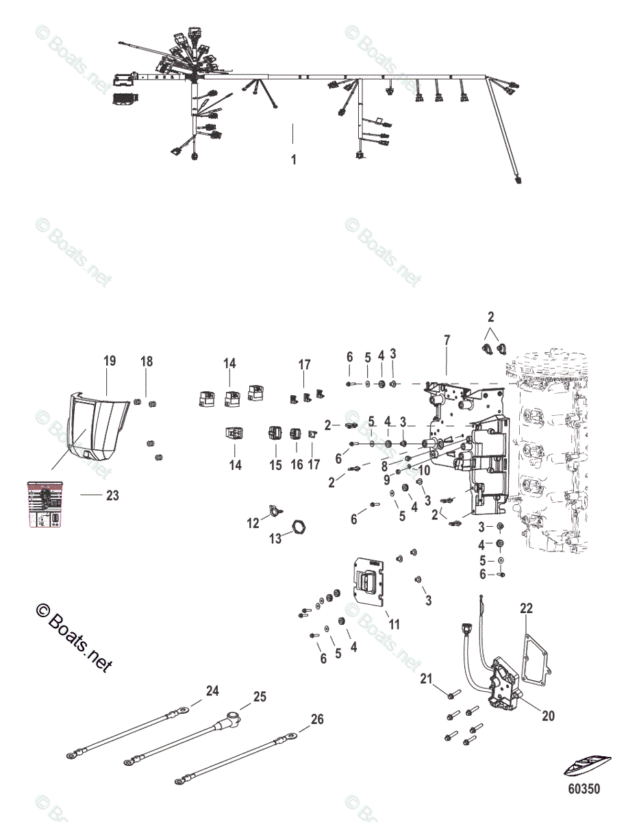 Mercury Outboard 115HP OEM Parts Diagram For Electrical | Boats.net