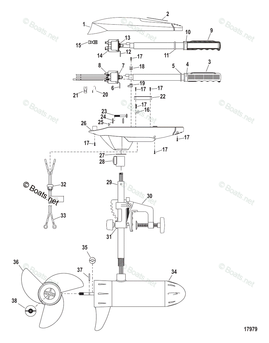 Trolling Motor Fresh Water Series OEM Parts