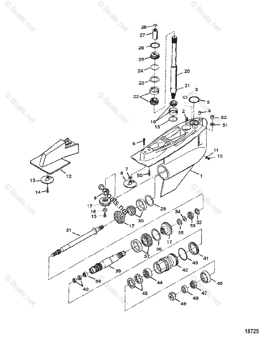 Mercruiser Sterndrive Outdrives Oem Parts Diagram For Gear Housing