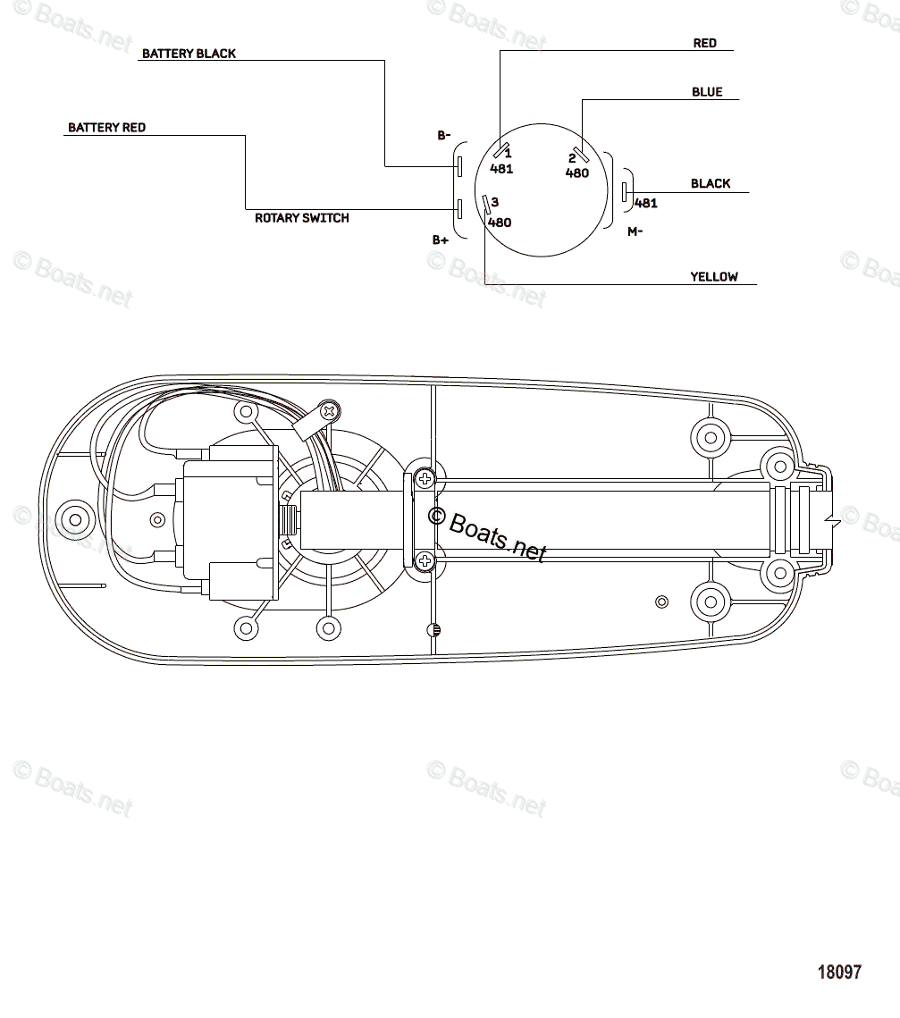 Trolling Motor Thruster Series OEM Parts Diagram