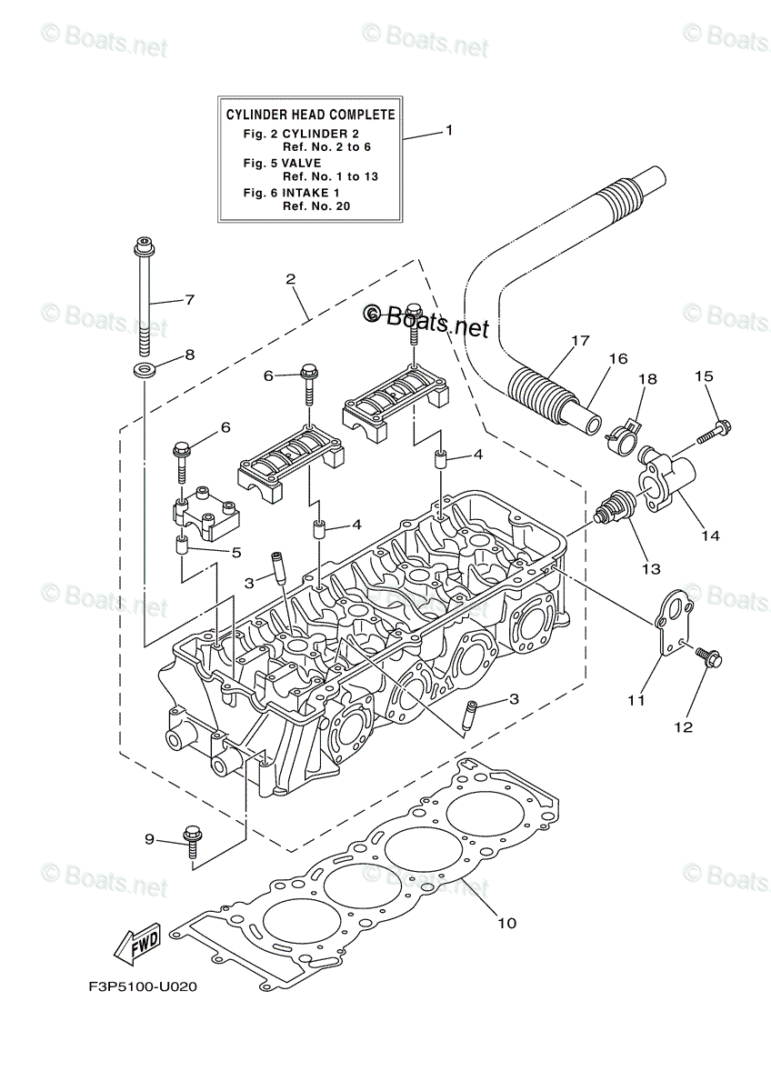 Yamaha Waverunner 2020 OEM Parts Diagram for CYLINDER 2 | Boats.net