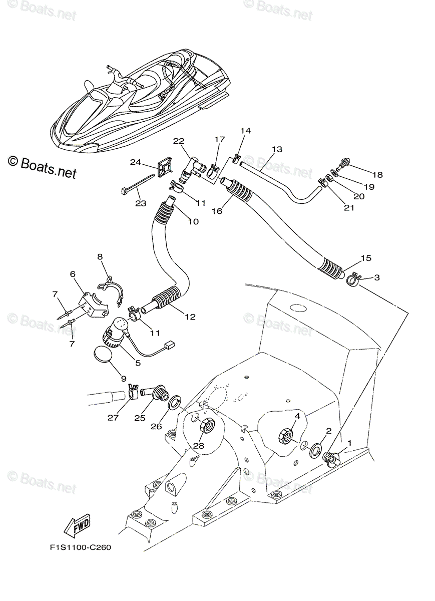 Yamaha Waverunner 2005 OEM Parts Diagram for Bilge Pump | Boats.net