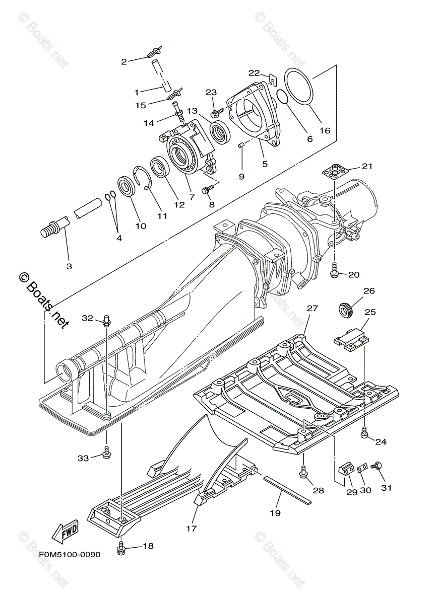 Yamaha Waverunner 2001 OEM Parts Diagram for Jet Unit 2