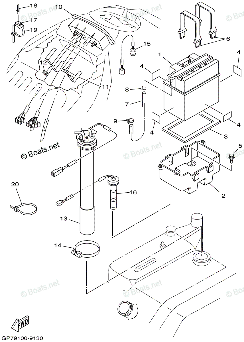 Yamaha Waverunner 1998 OEM Parts Diagram for ELECTRICAL (2
