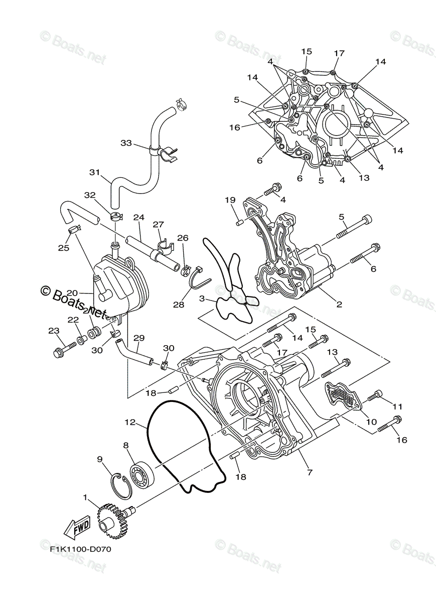 Yamaha Waverunner 2005 OEM Parts Diagram for OIL PUMP | Boats.net