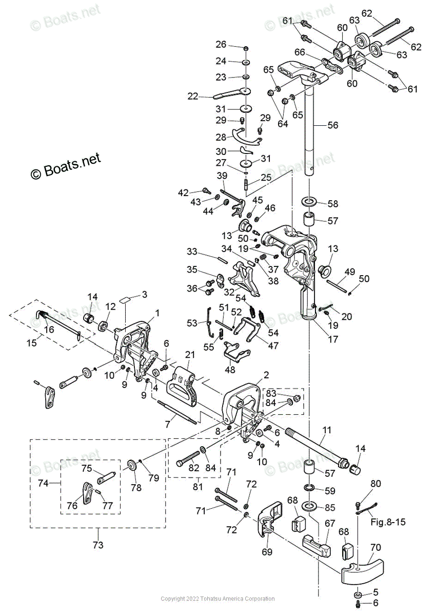 ihika　0919 Tohatsu Outboard 2018 OEM Parts Diagram for COMPONENT PARTS