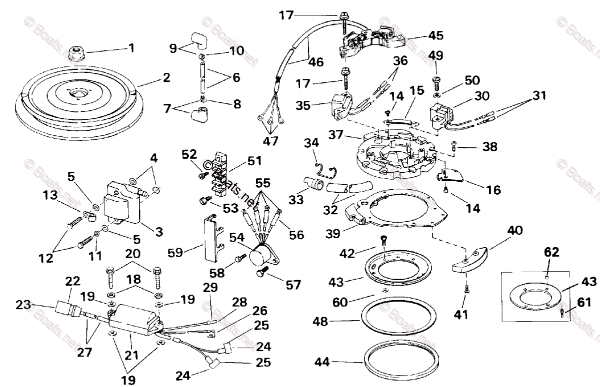 Johnson Outboard 1993 OEM Parts Diagram for IGNITION | Boats.net