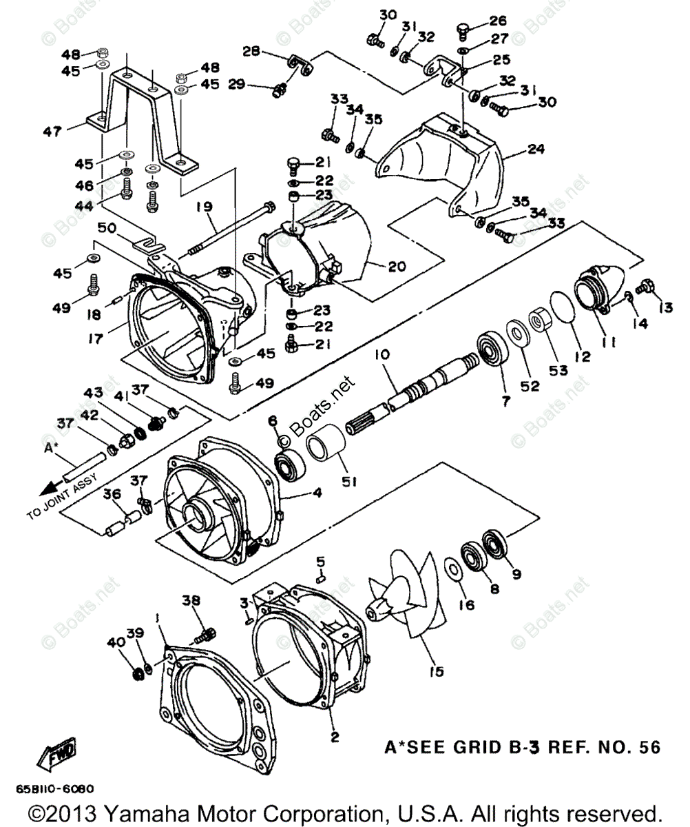 Yamaha Boats 2000 Oem Parts Diagram For Jet Unit 1 4644