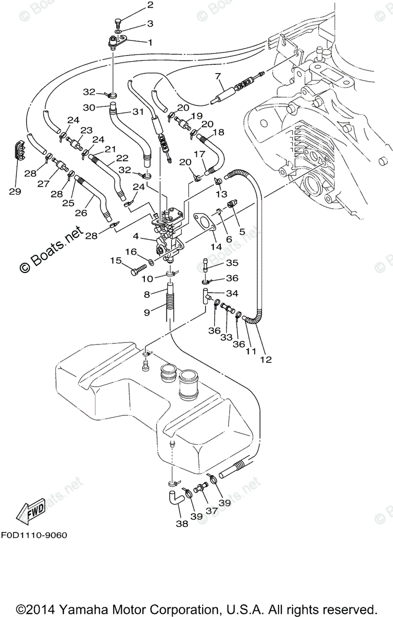 Yamaha Waverunner 1999 OEM Parts Diagram for OIL PUMP