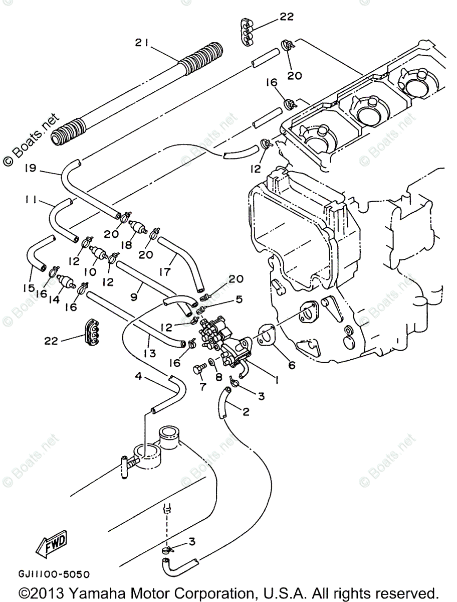 Yamaha Waverunner 1996 OEM Parts Diagram for OIL PUMP