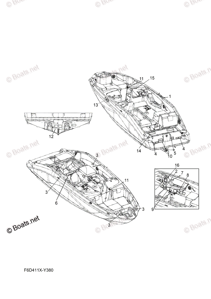 Yamaha Boats 2024 OEM Parts Diagram for Important Labels | Boats.net
