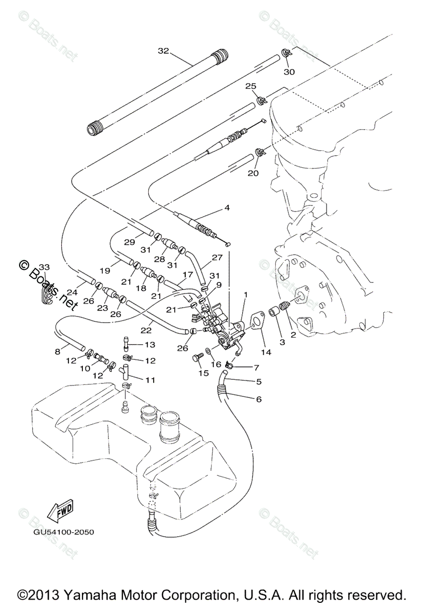 Yamaha Waverunner 2004 OEM Parts Diagram for OIL PUMP