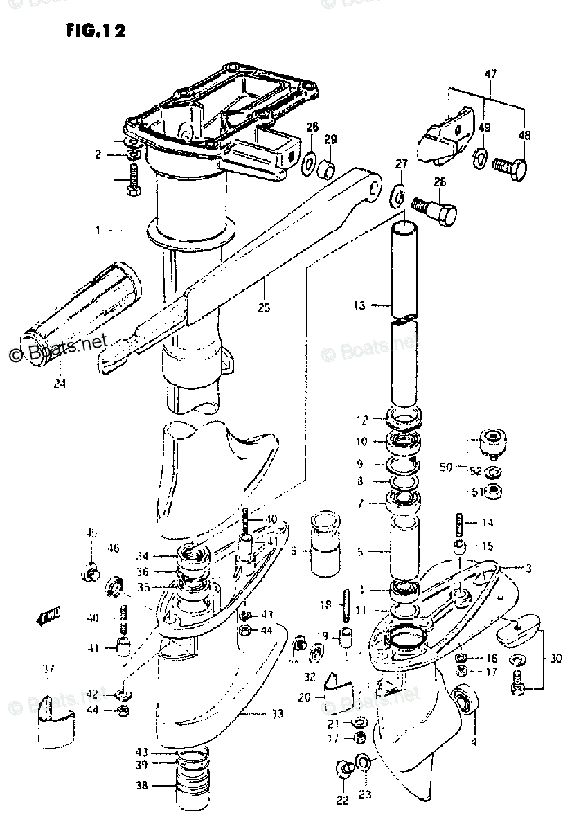Suzuki Outboard 1997 OEM Parts Diagram for GEAR CASE | Boats.net