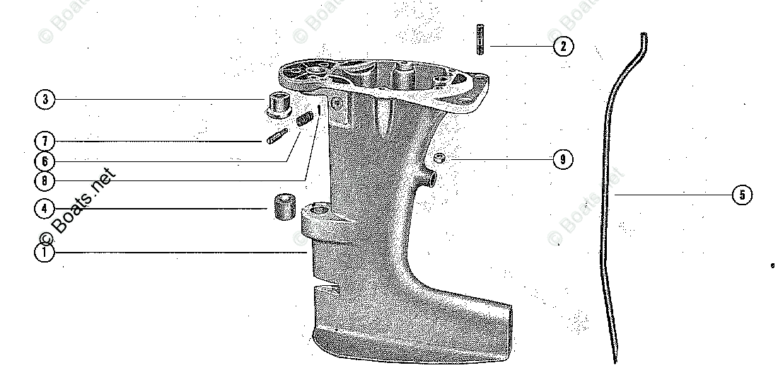 Mercury Outboard 6HP OEM Parts Diagram for Drive Shaft Housing Assembly
