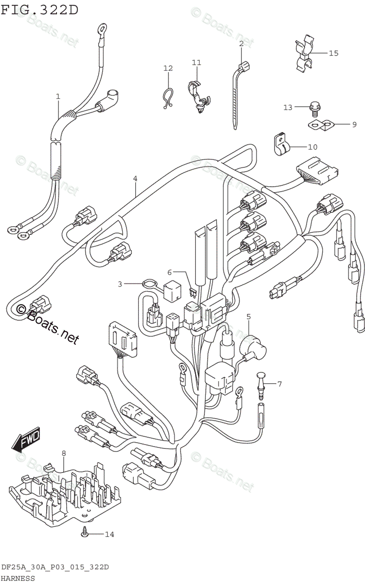 Suzuki Outboard 2015 OEM Parts Diagram for ENGINE COVER (DF25A P03 ...