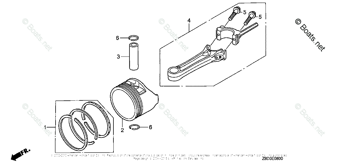 Honda Small Engines GCV190 OEM Parts Diagram for Piston-Connecting