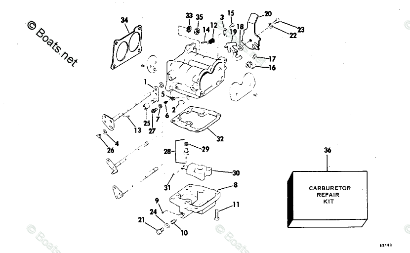 Evinrude Outboard 1978 OEM Parts Diagram for CARBURETOR | Boats.net