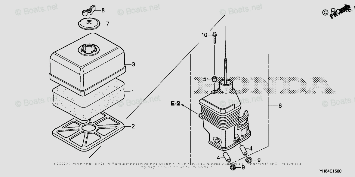 Honda Water Pumps WH15XT A VIN WAJT1000001 OEM Parts Diagram for Air