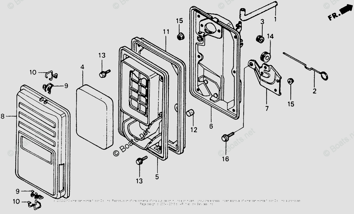 Honda Generators EMS4500 A VIN GE4001000001 OEM Parts Diagram for Air