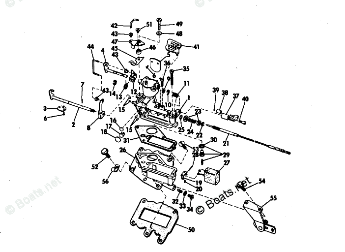 Evinrude Outboard Parts by Year 1971 OEM Parts Diagram for CARBURETOR
