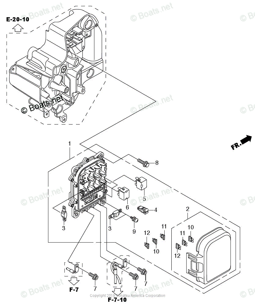 Tohatsu Outboard 2018 OEM Parts Diagram for Fuse Box+ Relay | Boats.net