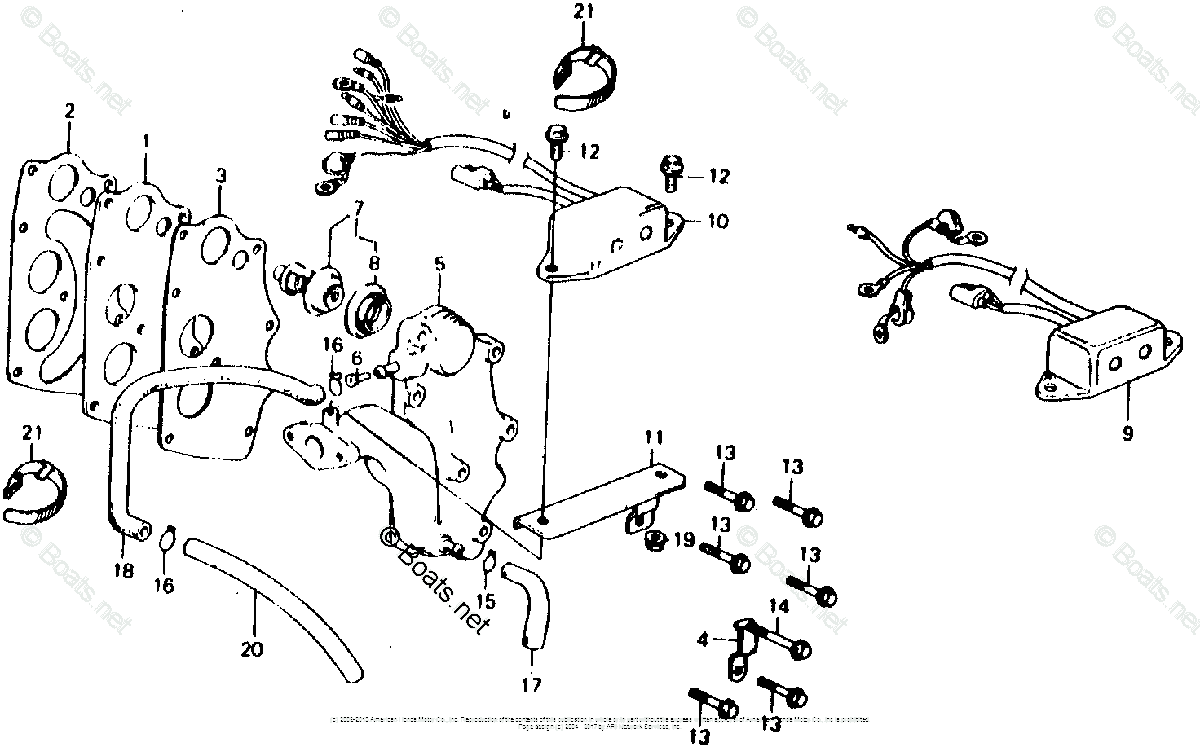 97ページ Honda Outboard Pre - 1997 OEM Parts Diagram for Inlet