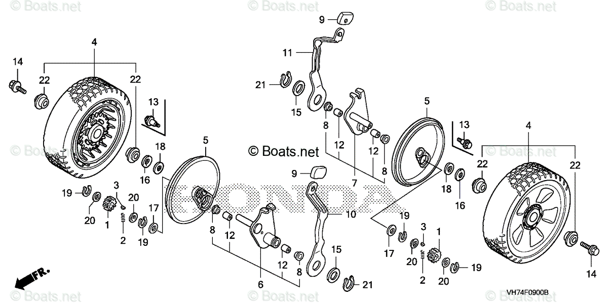 Honda Lawn Mowers HRX217K6 VKA VIN# MAMA-1000001 OEM Parts Diagram for ...