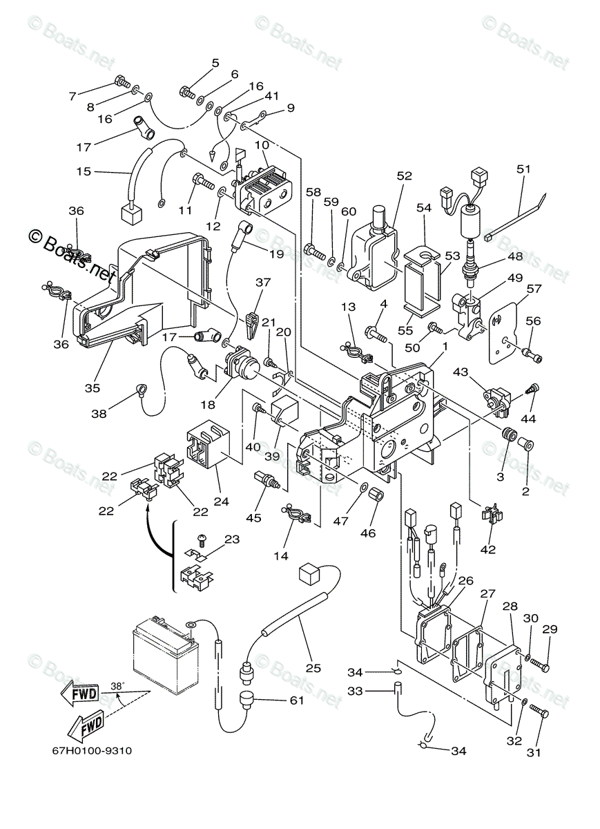 Yamaha Outboard 1999 OEM Parts Diagram for ELECTRICAL 3 | Boats.net