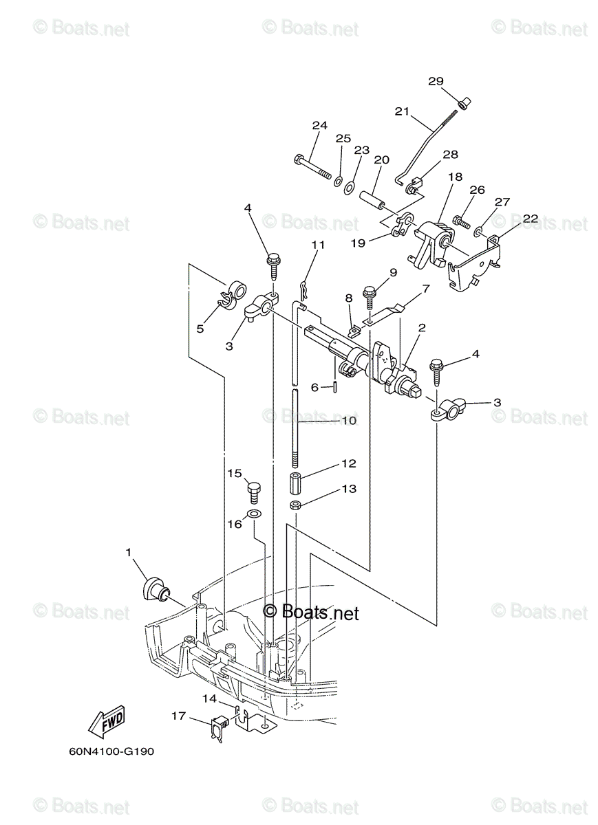 Yamaha Outboard 2009 OEM Parts Diagram for Control | Boats.net