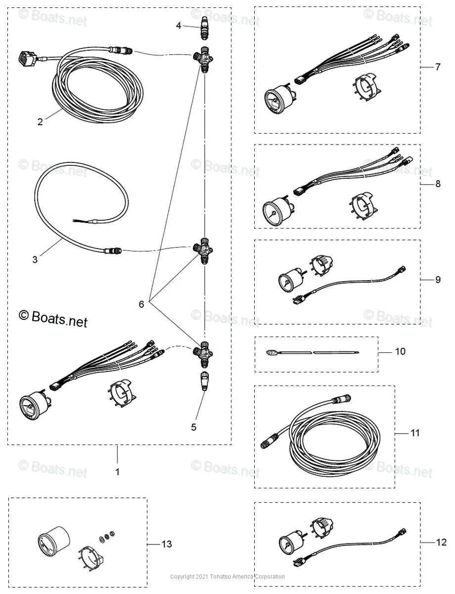 Tohatsu Outboard 2021 OEM Parts Diagram for OPTIONAL PARTS 1