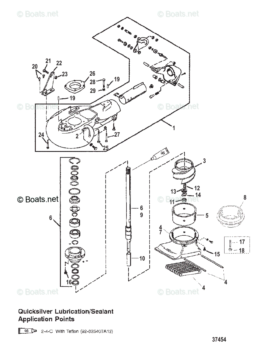 Mercury Outboard 90HP OEM Parts Diagram for Jet Pump Assembly | Boats.net