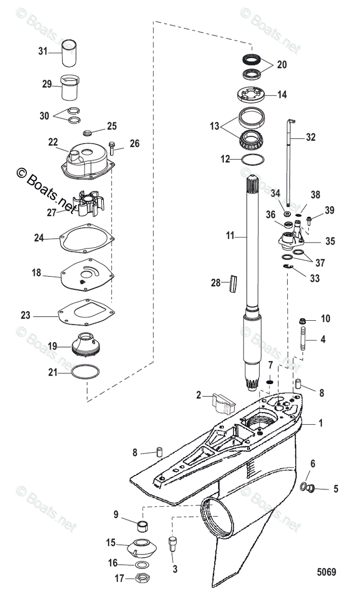 Mercruiser Sterndrive Outdrives OEM Parts Diagram for Gear Housing ...