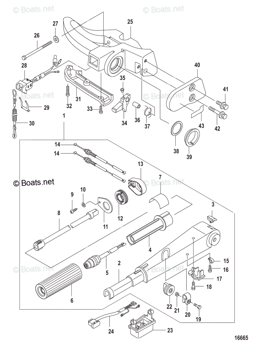 Mercury Outboard 25HP OEM Parts Diagram for Power Trim/Tilt