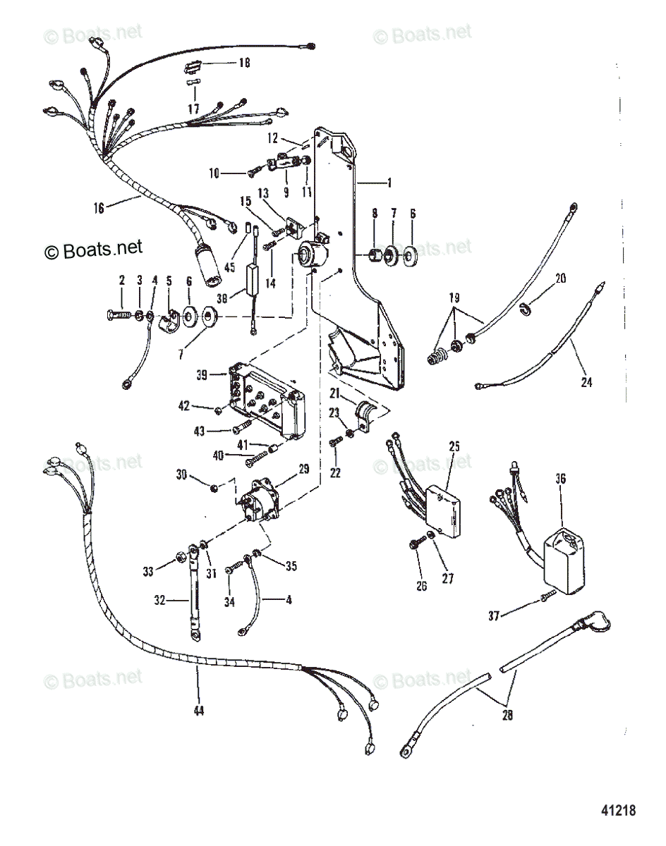 Mercury Outboard 250HP OEM Parts Diagram for WIRING HARNESS, STARTER ...