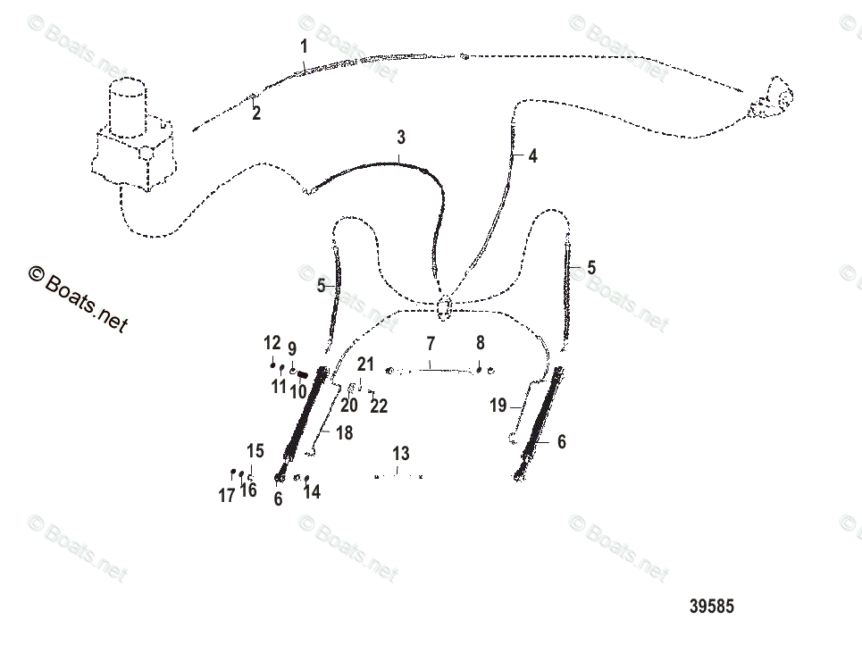 Mercruiser Sterndrive Outdrives OEM Parts Diagram for TRIM
