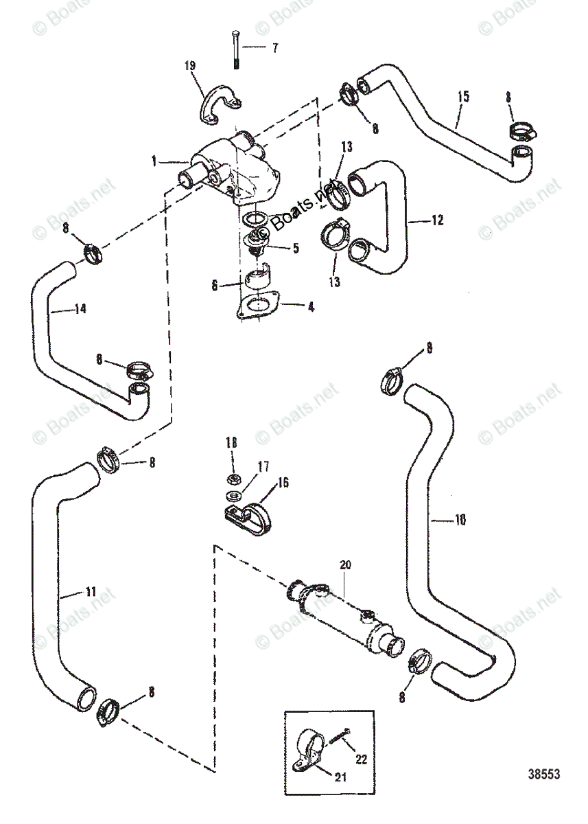 Mercruiser Sterndrive Gas Engines OEM Parts Diagram For STANDARD ...