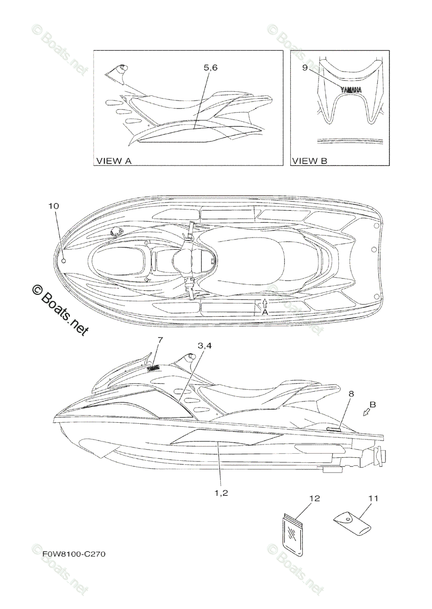 Yamaha Waverunner 2004 OEM Parts Diagram for Graphics | Boats.net