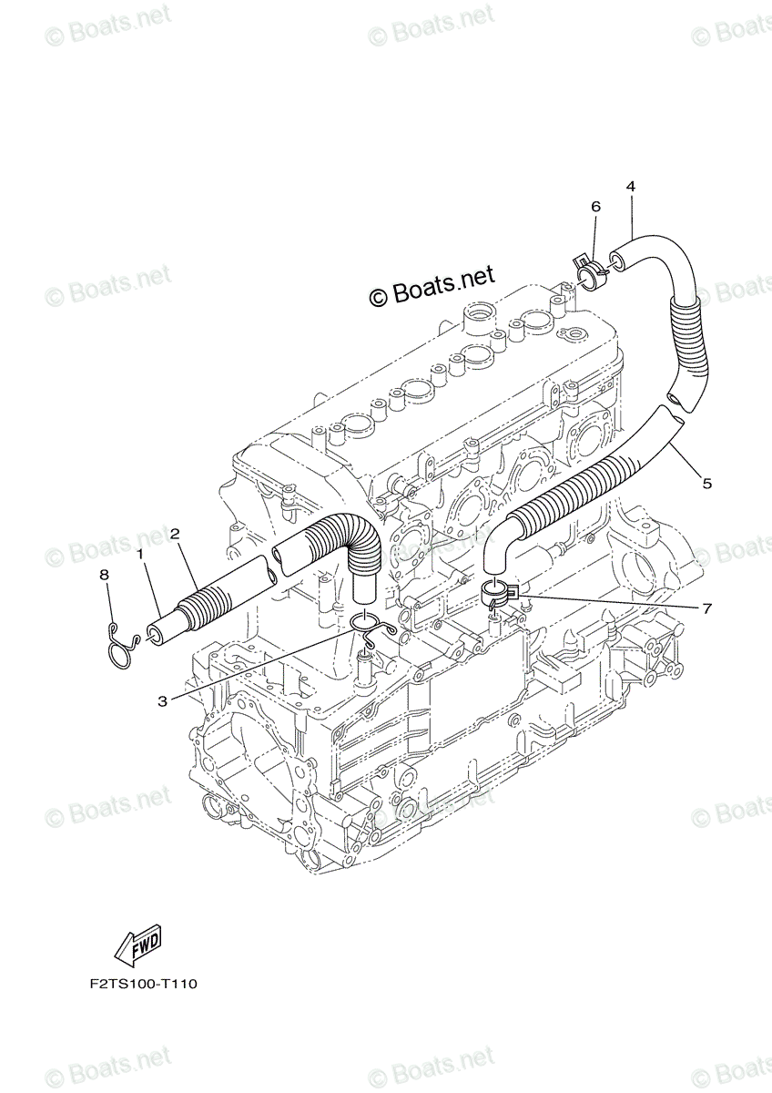 Yamaha Waverunner 2019 Oem Parts Diagram For Breather Oil 