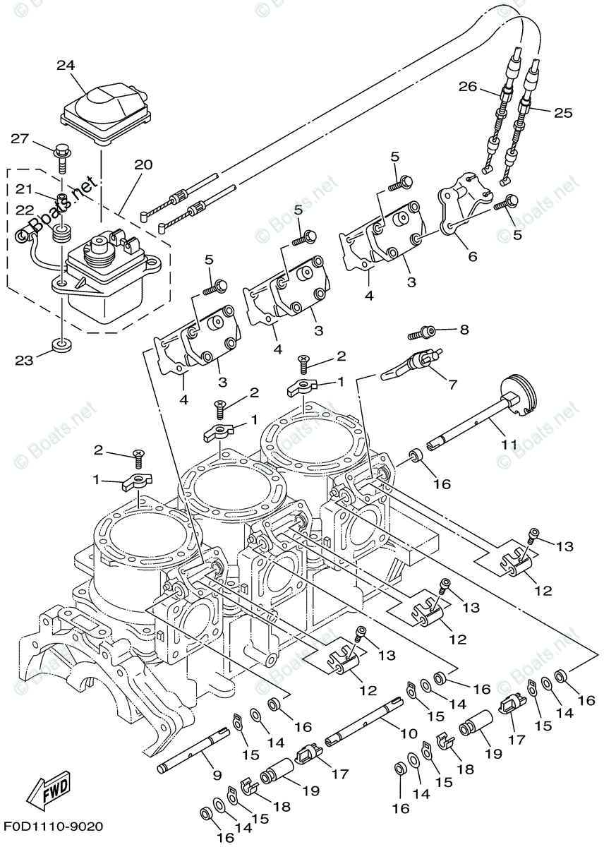 Yamaha Waverunner 1999 OEM Parts Diagram for Cylinder Crankcase 2 