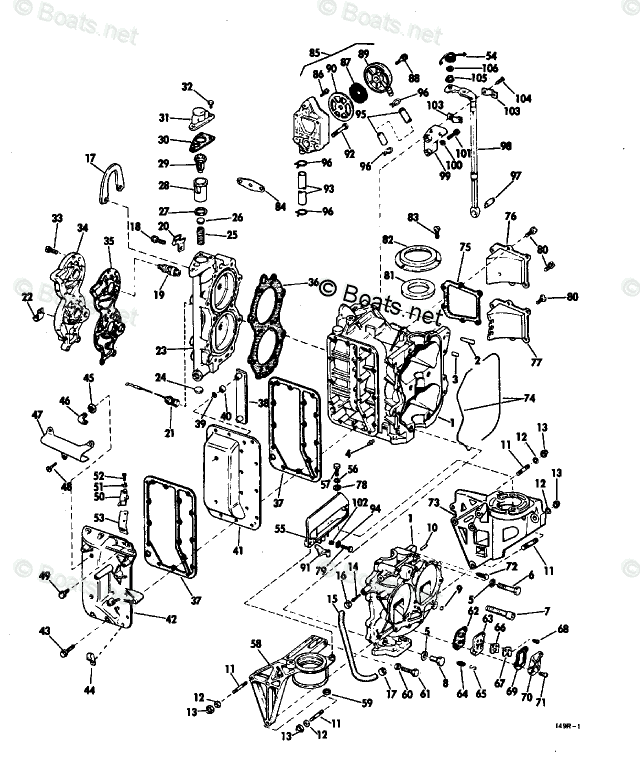 Johnson Outboard Parts by Year 1969 OEM Parts Diagram for Powerhead