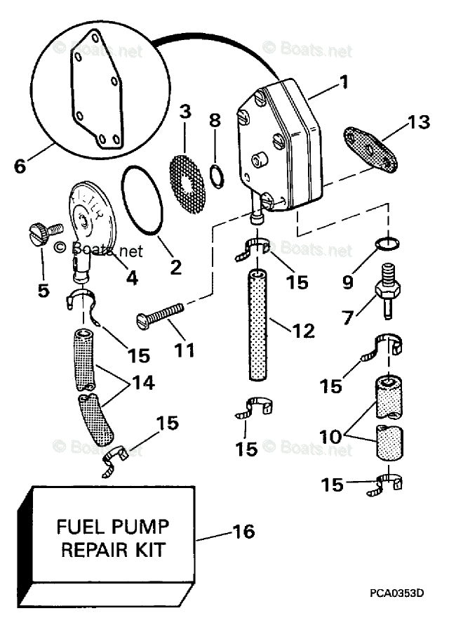 Evinrude Outboard 1997 OEM Parts Diagram for FUEL PUMP