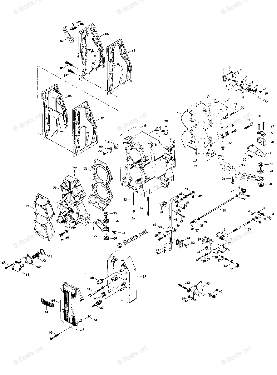 Chrysler Outboard 1978 OEM Parts Diagram for Power Head