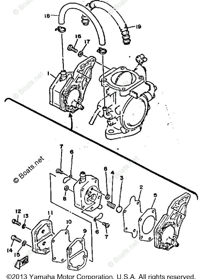Yamaha Waverunner 1990 OEM Parts Diagram for FUEL PUMP