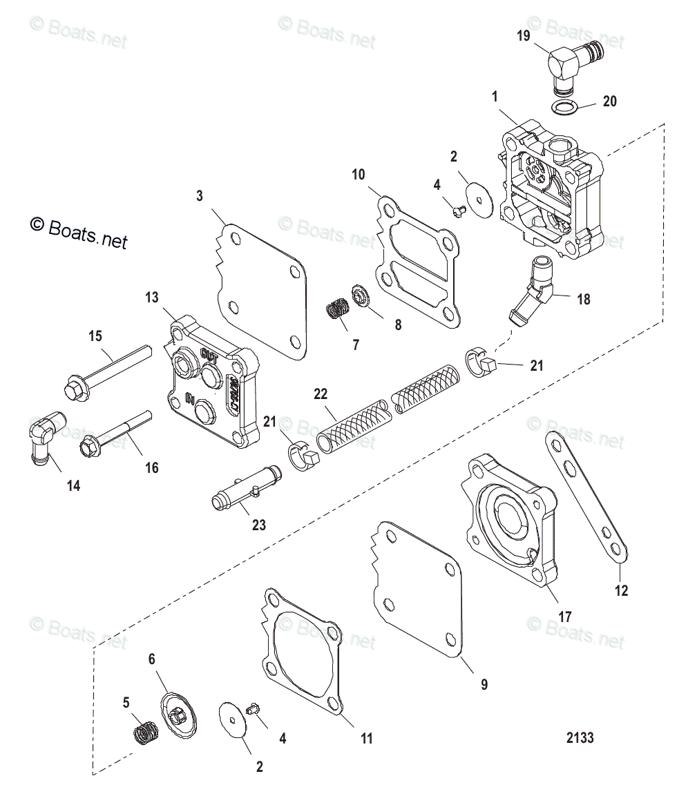 Mercury Outboard 250HP OEM Parts Diagram for FUEL PUMP | Boats.net