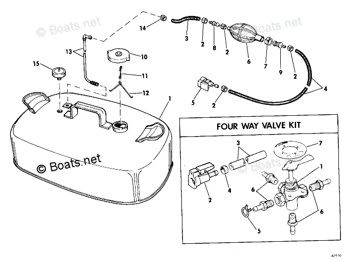 Johnson Rigging Parts & Accessories 1975 OEM Parts Diagram for 3 GALLON ...