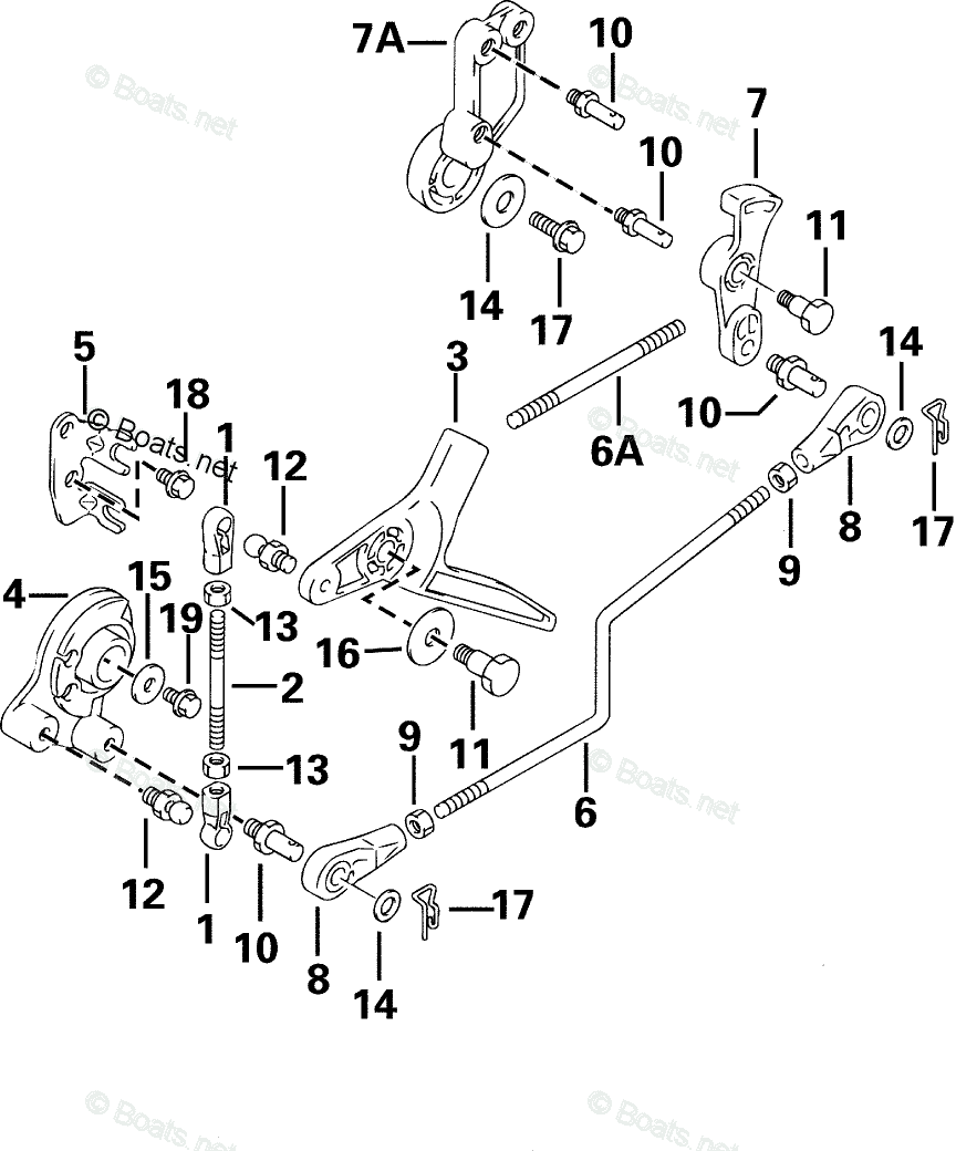Evinrude Outboard 2000 OEM Parts Diagram for THROTTLE CONTROL | Boats.net